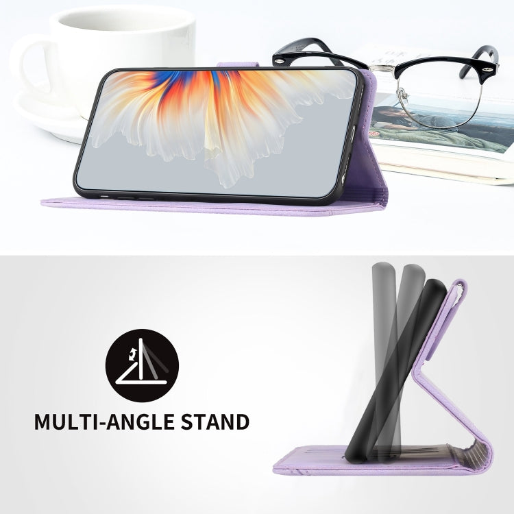 For Google Pixel 9 Heart Pattern Skin Feel Leather Phone Case(Purple) - Google Cases by PMC TechLife | Online Shopping South Africa | PMC TechLife | Buy Now Pay Later Mobicred