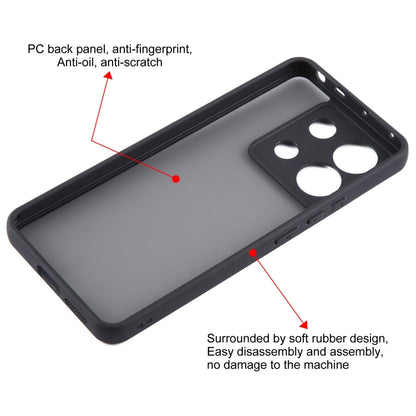 For Xiaomi Redmi Note 13 Pro Fine Pore Matte Black TPU + PC Phone Case - Note 13 Pro Cases by PMC Jewellery | Online Shopping South Africa | PMC Jewellery