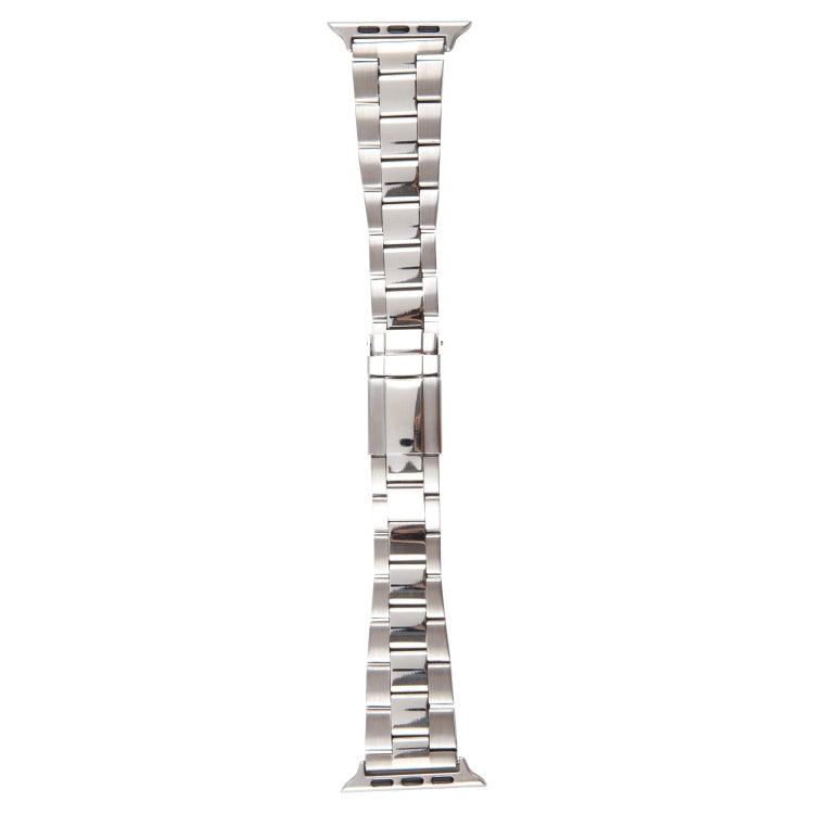 For Apple Watch Series 8 41mm Three-Bead Stainless Steel Watch Band(Silver) - free shipping - PMC TechLife - Order now!
