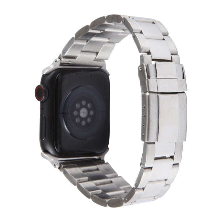 For Apple Watch Series 7 45mm Three-Bead Stainless Steel Watch Band(Silver) - free shipping - PMC TechLife - Order now!