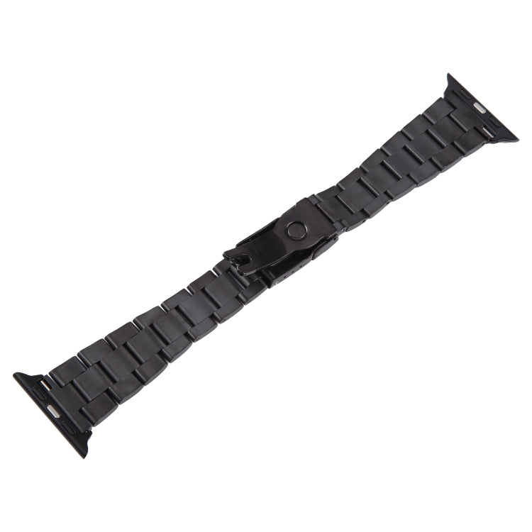 For Apple Watch 42mm Three-Bead Stainless Steel Watch Band(Black) - free shipping - PMC TechLife - Order now!