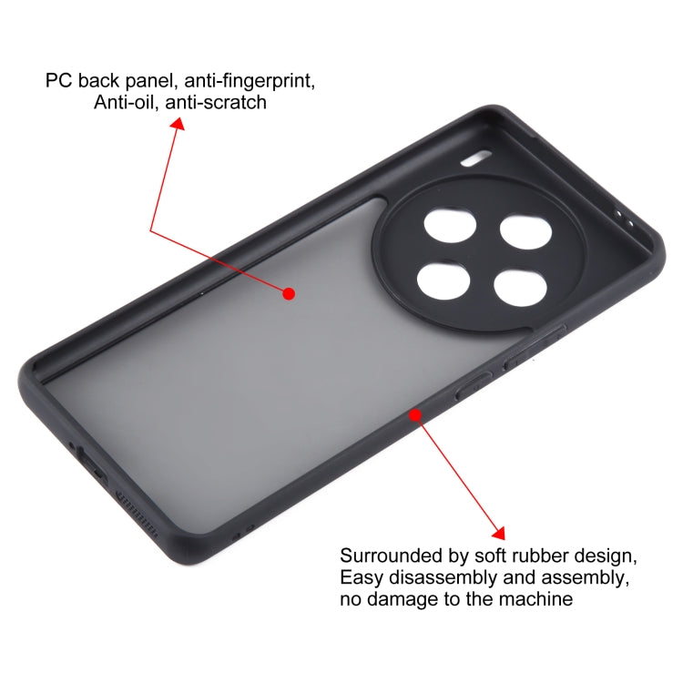 For vivo X100 Fine Pore Matte Black TPU + PC Phone Case - X100 Cases by PMC Jewellery | Online Shopping South Africa | PMC Jewellery | Buy Now Pay Later Mobicred