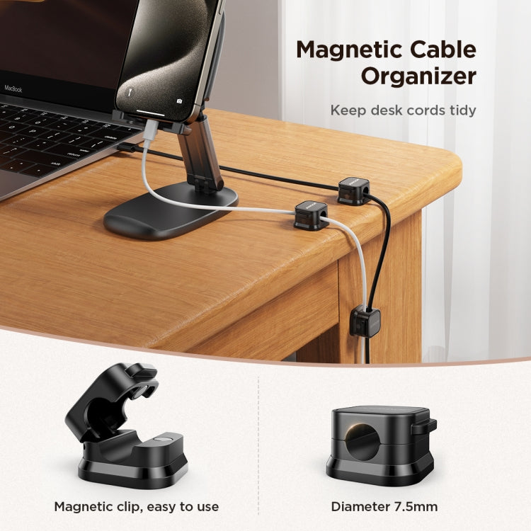 JOYROOM JR-ZS368 Magnetic Data Cable Organizing Bracket(Black) - Cable Organizer by JOYROOM | Online Shopping South Africa | PMC Jewellery | Buy Now Pay Later Mobicred