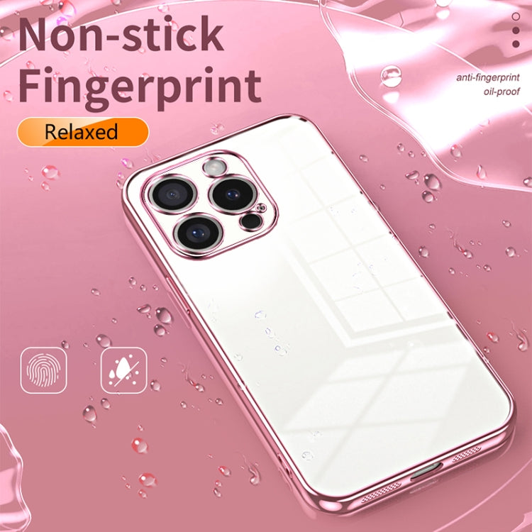 For iPhone 16 Pro Transparent Plating Fine Hole Phone Case(Black) - iPhone 16 Pro Cases by PMC Jewellery | Online Shopping South Africa | PMC Jewellery | Buy Now Pay Later Mobicred