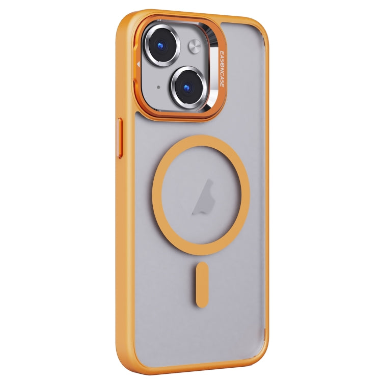 For iPhone 14 Plus Invisible Lens Holder PC + TPU Frosted MagSafe Phone Case(Orange) - iPhone 14 Plus Cases by PMC TechLife | Online Shopping South Africa | PMC TechLife | Buy Now Pay Later Mobicred