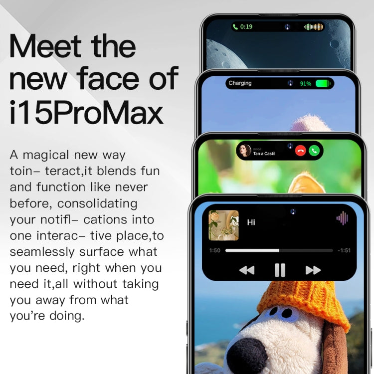 i15ProMax / L015A, 3GB+64GB, 6.61 inch Face Identification Android 8.1 MTK6753 Octa Core 1.5GHz, Network: 4G, AI GPT4, Dual SIM(Titanium Black) -  by PMC Jewellery | Online Shopping South Africa | PMC Jewellery