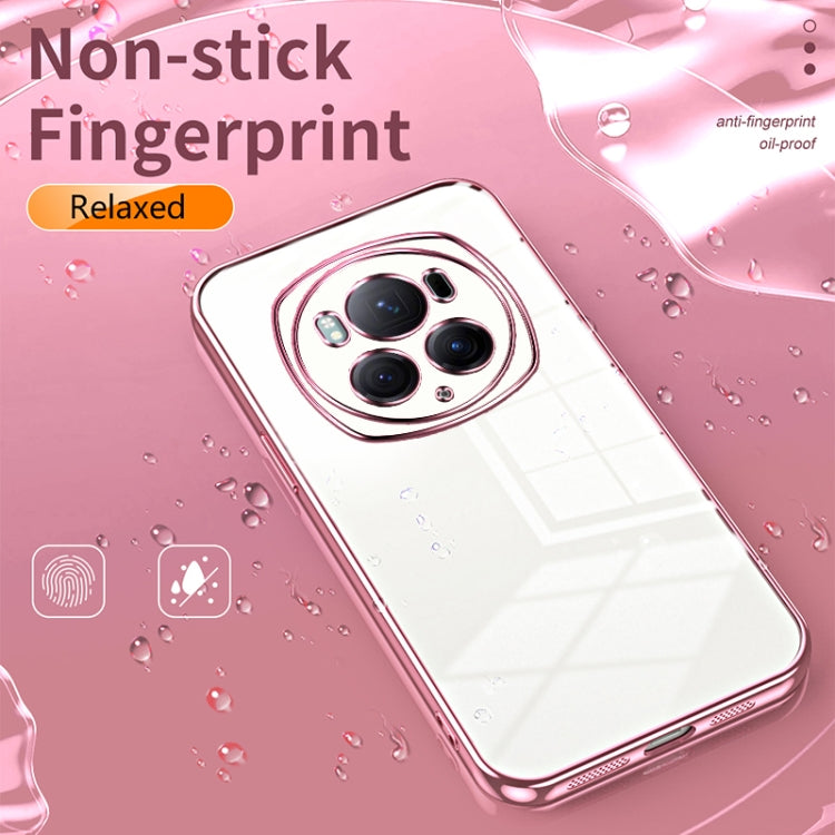 For Honor Magic6 Pro Transparent Plating Fine Hole Phone Case(Pink) - Honor Cases by PMC Jewellery | Online Shopping South Africa | PMC Jewellery | Buy Now Pay Later Mobicred