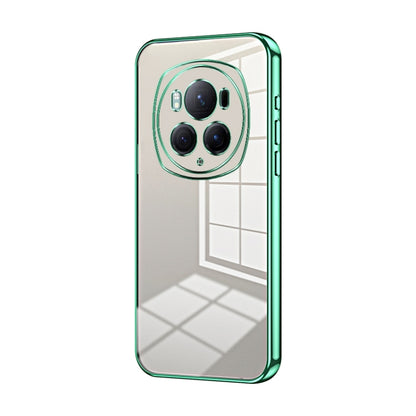 For Honor Magic6 Pro Transparent Plating Fine Hole Phone Case(Green) - Honor Cases by PMC Jewellery | Online Shopping South Africa | PMC Jewellery | Buy Now Pay Later Mobicred