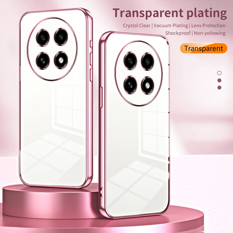 For OPPO A2 Pro Transparent Plating Fine Hole Phone Case(Purple) - A2 Pro Cases by PMC TechLife | Online Shopping South Africa | PMC TechLife | Buy Now Pay Later Mobicred