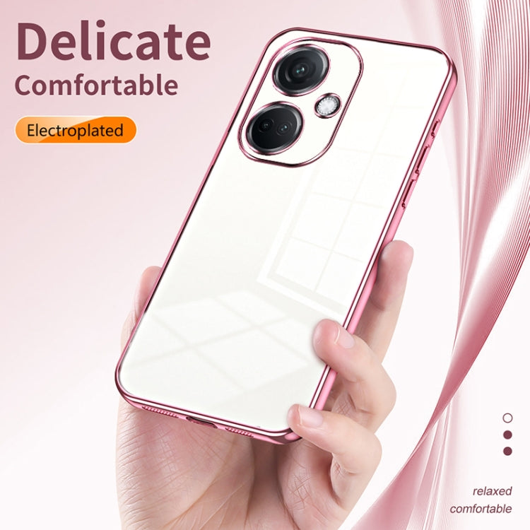For OPPO K11 Transparent Plating Fine Hole Phone Case(Silver) - OPPO Cases by PMC TechLife | Online Shopping South Africa | PMC TechLife | Buy Now Pay Later Mobicred