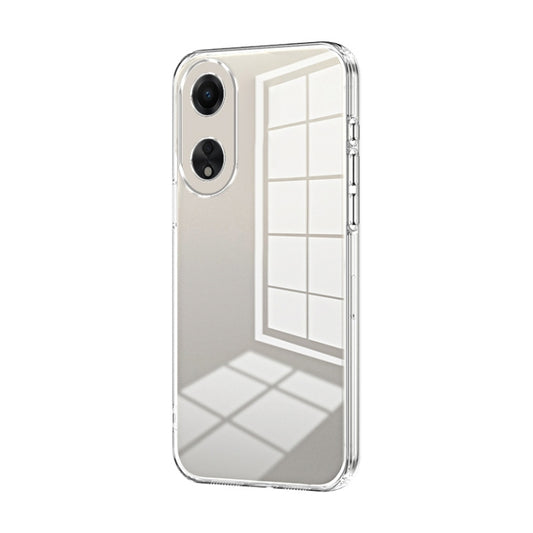 For OPPO A58 5G / A58x 5G Transparent Plating Fine Hole Phone Case(Transparent) - OPPO Cases by PMC Jewellery | Online Shopping South Africa | PMC Jewellery | Buy Now Pay Later Mobicred