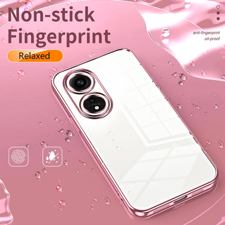 For OPPO A1 Pro Transparent Plating Fine Hole Phone Case(Green) - OPPO Cases by PMC TechLife | Online Shopping South Africa | PMC TechLife | Buy Now Pay Later Mobicred