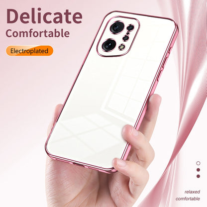 For OPPO Find X5 Transparent Plating Fine Hole Phone Case(Gold) - OPPO Cases by PMC Jewellery | Online Shopping South Africa | PMC Jewellery | Buy Now Pay Later Mobicred