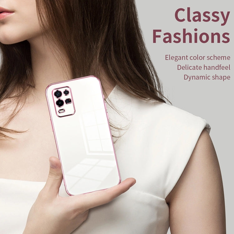 For OPPO K9x Transparent Plating Fine Hole Phone Case(Purple) - OPPO Cases by PMC TechLife | Online Shopping South Africa | PMC TechLife | Buy Now Pay Later Mobicred