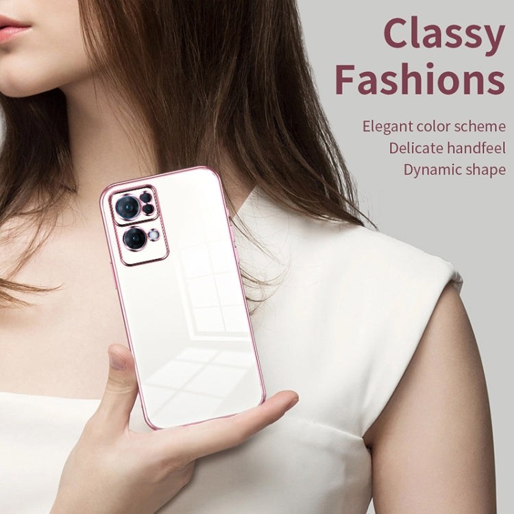 For OPPO Reno7 Pro Transparent Plating Fine Hole Phone Case(Transparent) - OPPO Cases by PMC TechLife | Online Shopping South Africa | PMC TechLife | Buy Now Pay Later Mobicred