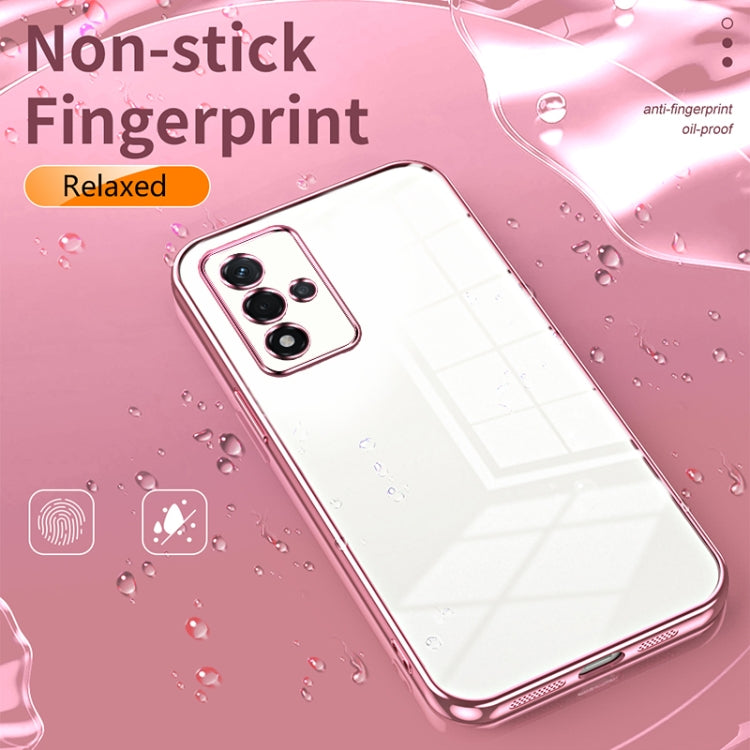 For OPPO A93s 5G Transparent Plating Fine Hole Phone Case(Transparent) - OPPO Cases by PMC TechLife | Online Shopping South Africa | PMC TechLife | Buy Now Pay Later Mobicred