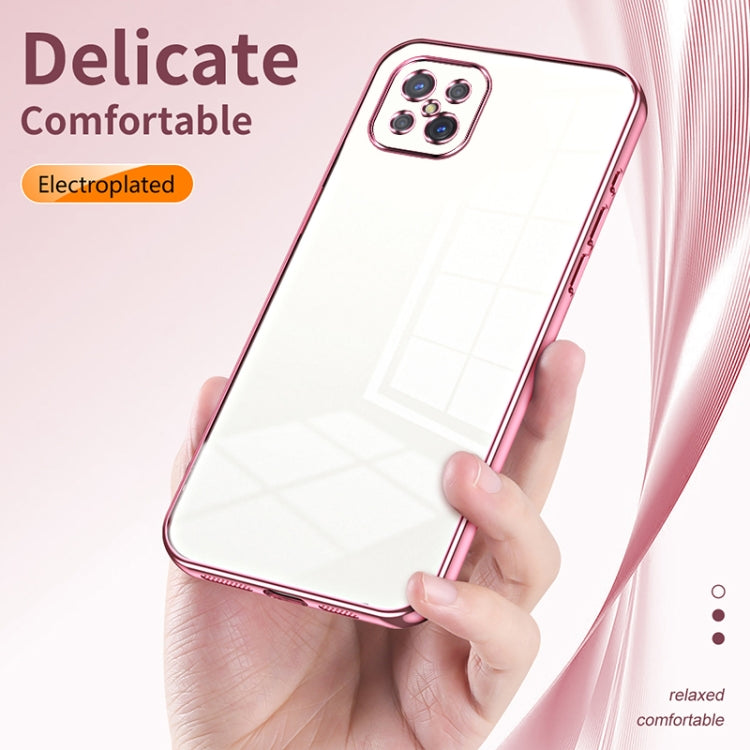 For OPPO A92s / Reno4 Z 5G Transparent Plating Fine Hole Phone Case(Transparent) - OPPO Cases by PMC Jewellery | Online Shopping South Africa | PMC Jewellery | Buy Now Pay Later Mobicred