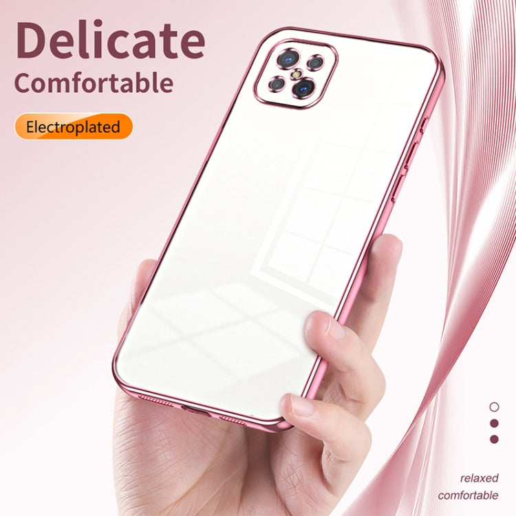 For OPPO A92s / Reno4 Z 5G Transparent Plating Fine Hole Phone Case(Green) - OPPO Cases by PMC TechLife | Online Shopping South Africa | PMC TechLife | Buy Now Pay Later Mobicred