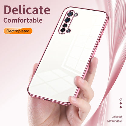 For OPPO Reno3 5G / Find X2 Lite Transparent Plating Fine Hole Phone Case(Gold) - OPPO Cases by PMC Jewellery | Online Shopping South Africa | PMC Jewellery | Buy Now Pay Later Mobicred