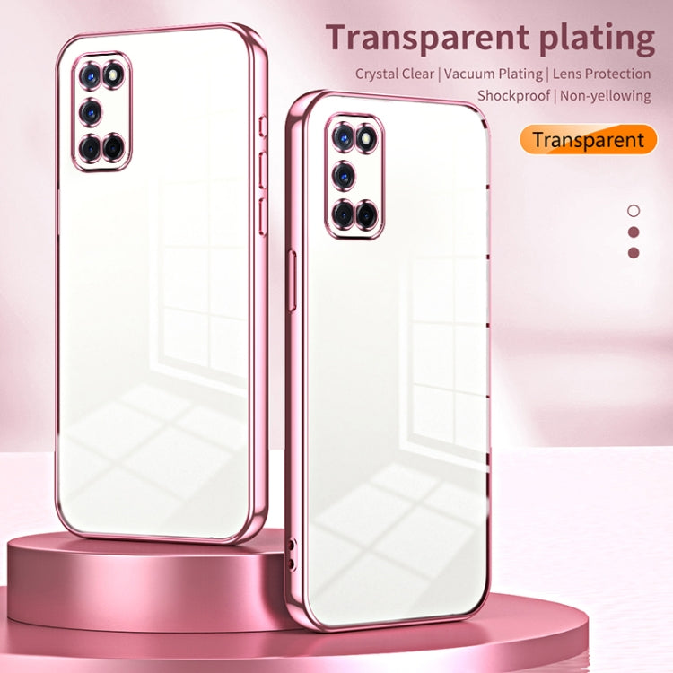 For OPPO A52 / A72 / A92 Transparent Plating Fine Hole Phone Case(Green) - OPPO Cases by PMC Jewellery | Online Shopping South Africa | PMC Jewellery | Buy Now Pay Later Mobicred