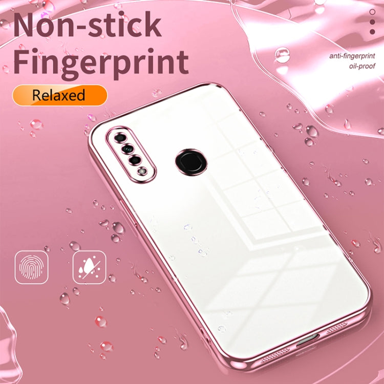 For OPPO A8 / A31 2020 Transparent Plating Fine Hole Phone Case(Blue) - free shipping - PMC TechLife - Order now!