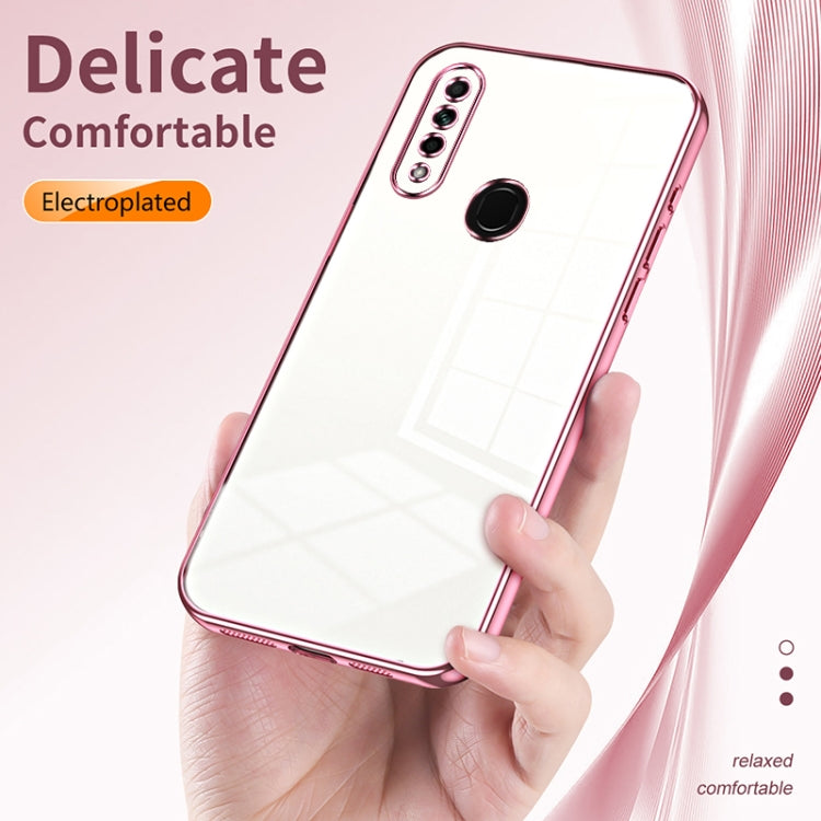 For OPPO A8 / A31 2020 Transparent Plating Fine Hole Phone Case(Blue) - free shipping - PMC TechLife - Order now!