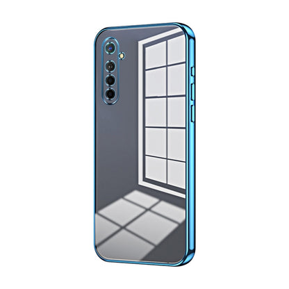 For OPPO K5 / Realme XT/XT 730G Transparent Plating Fine Hole Phone Case(Blue) - OPPO Cases by PMC Jewellery | Online Shopping South Africa | PMC Jewellery | Buy Now Pay Later Mobicred