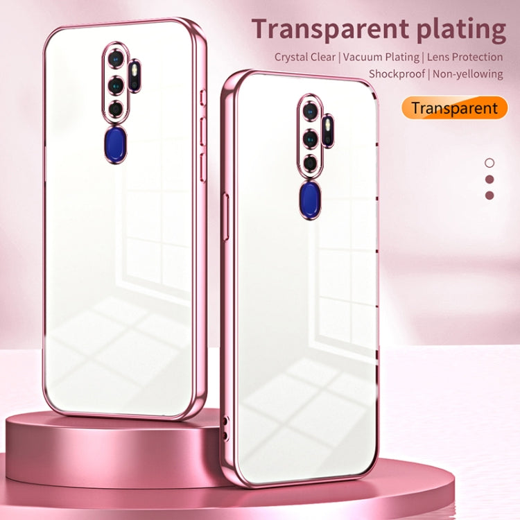 For OPPO A11x / A9 2020 Transparent Plating Fine Hole Phone Case(Gold) - OPPO Cases by PMC Jewellery | Online Shopping South Africa | PMC Jewellery | Buy Now Pay Later Mobicred