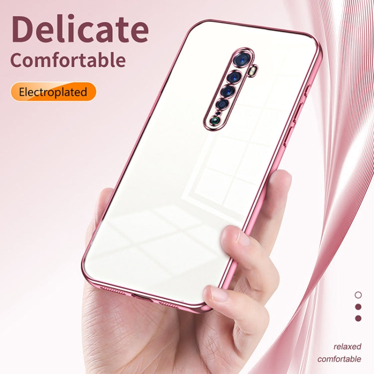 For OPPO Reno2 Transparent Plating Fine Hole Phone Case(Purple) - OPPO Cases by PMC TechLife | Online Shopping South Africa | PMC TechLife | Buy Now Pay Later Mobicred