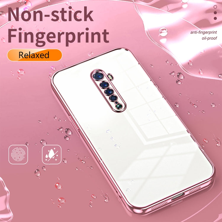 For OPPO Reno2 Transparent Plating Fine Hole Phone Case(Blue) - free shipping - PMC TechLife - Order now!