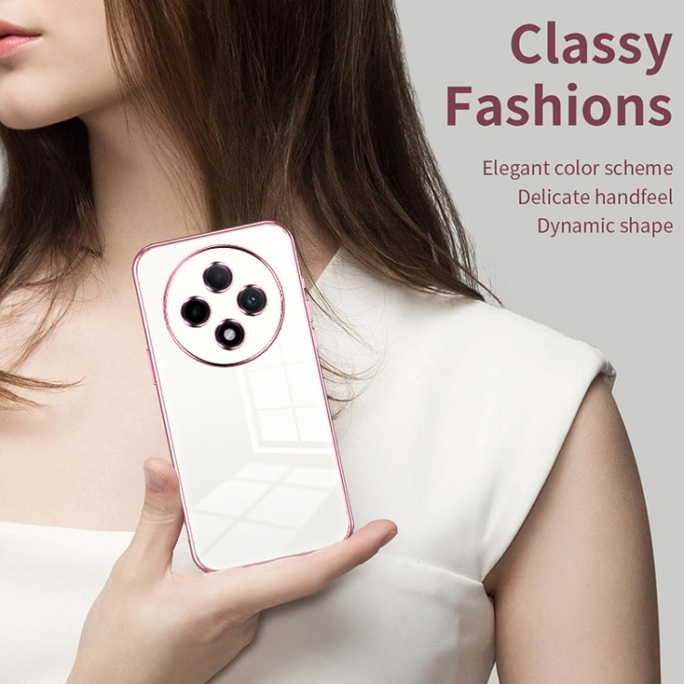 For OPPO A3 Pro Transparent Plating Fine Hole Phone Case(Black) - OPPO Cases by PMC TechLife | Online Shopping South Africa | PMC TechLife | Buy Now Pay Later Mobicred