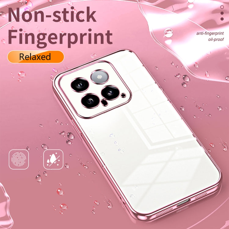 For Xiaomi 14 Transparent Plating Fine Hole Phone Case(Purple) - 14 Cases by PMC Jewellery | Online Shopping South Africa | PMC Jewellery | Buy Now Pay Later Mobicred