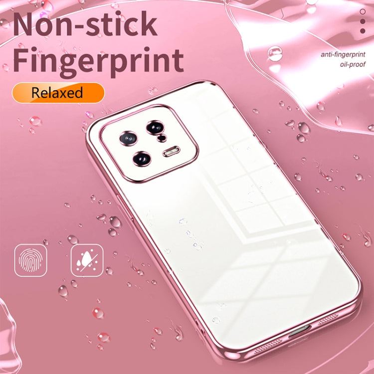 For Xiaomi 13 Transparent Plating Fine Hole Phone Case(Purple) - 13 Cases by PMC Jewellery | Online Shopping South Africa | PMC Jewellery | Buy Now Pay Later Mobicred