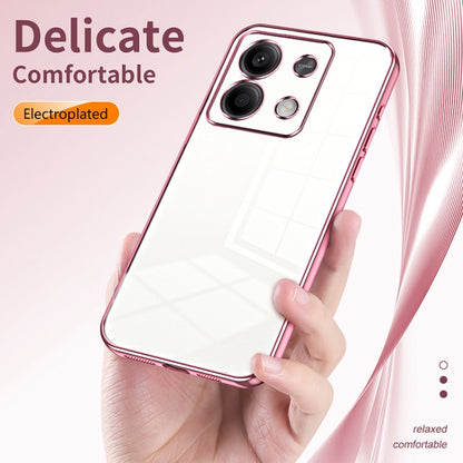 For Xiaomi Redmi Note 13 5G Transparent Plating Fine Hole Phone Case(Gold) - Note 13 Cases by PMC Jewellery | Online Shopping South Africa | PMC Jewellery