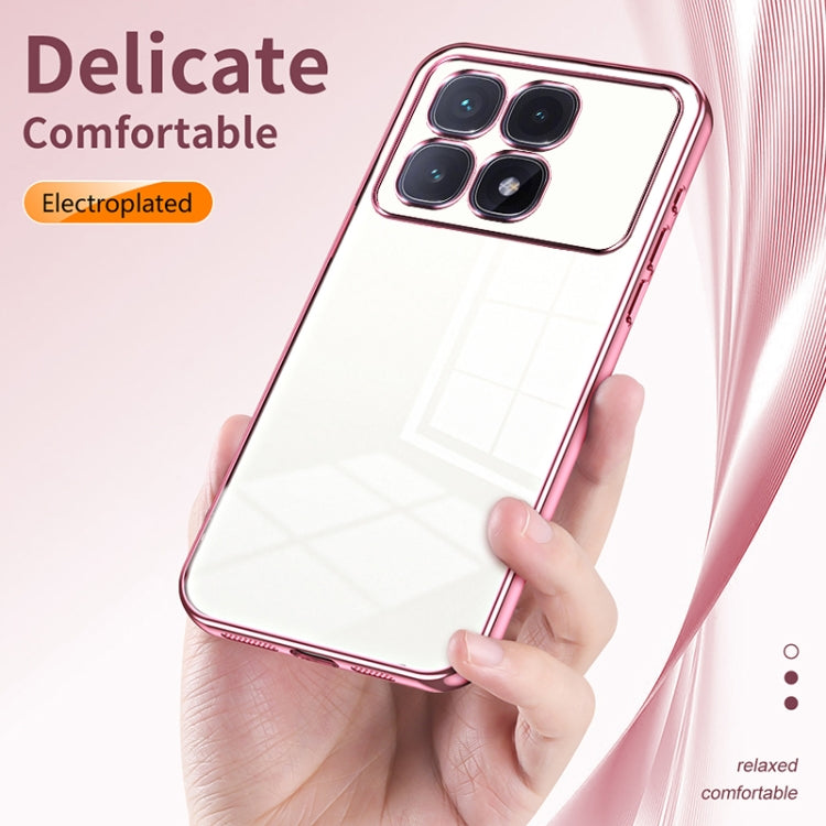 For Xiaomi Redmi K70 Ultra Transparent Plating Fine Hole Phone Case(Purple) - Xiaomi Cases by PMC Jewellery | Online Shopping South Africa | PMC Jewellery | Buy Now Pay Later Mobicred