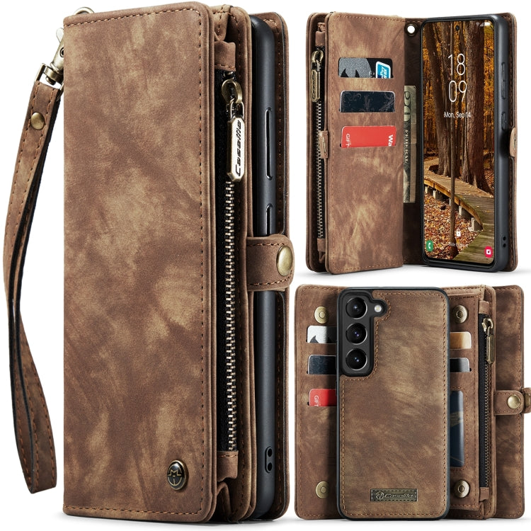 For Samsung Galaxy S24 5G CaseMe 008 Detachable Multifunctional Leather Phone Case(Brown) - Galaxy S24 5G Cases by CaseMe | Online Shopping South Africa | PMC Jewellery | Buy Now Pay Later Mobicred