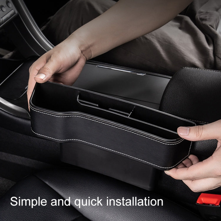 Car Multi-functional Console Box Cup Holder Seat Gap Side Storage Box, Frizzled Feather Style, Color:Grey(Main Driver Seat) - Stowing Tidying by PMC TechLife | Online Shopping South Africa | PMC TechLife | Buy Now Pay Later Mobicred
