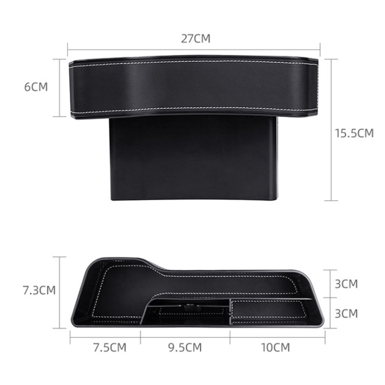 Car Multi-functional Console Box Cup Holder Seat Gap Side Storage Box, Leather Style, Color:Black(Front Passenger Seat) - Stowing Tidying by PMC TechLife | Online Shopping South Africa | PMC TechLife | Buy Now Pay Later Mobicred