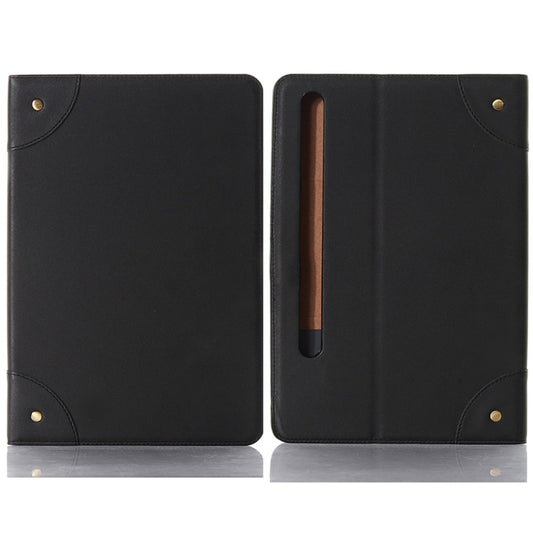 For Samsung Galaxy Tab S9 FE Retro Book Leather Tablet Case(Black) - Galaxy Tab S9 FE by PMC Jewellery | Online Shopping South Africa | PMC Jewellery | Buy Now Pay Later Mobicred