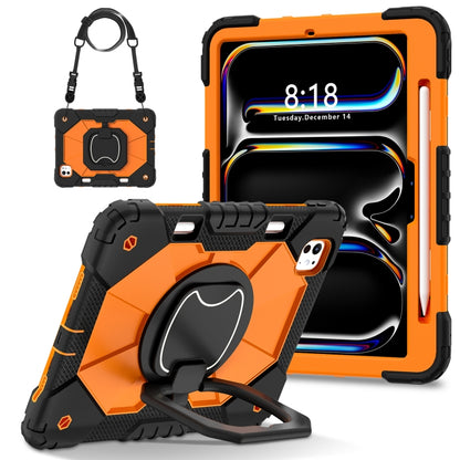 For iPad Pro 11 2024 Contrast Color Robot Silicone Hybrid PC Tablet Case(Black Orange) - iPad Pro 11 2024 Cases by PMC Jewellery | Online Shopping South Africa | PMC Jewellery | Buy Now Pay Later Mobicred