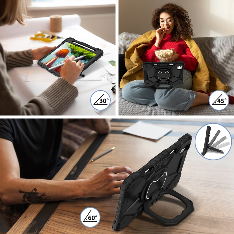 For iPad Pro 11 2024 Contrast Color Robot Silicone Hybrid PC Tablet Case(Black) - iPad Pro 11 2024 Cases by PMC TechLife | Online Shopping South Africa | PMC TechLife | Buy Now Pay Later Mobicred