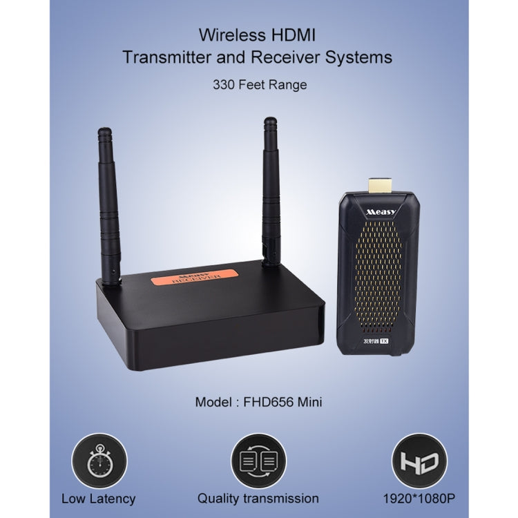 Measy FHD656 Mini 1080P HDMI 1.4 HD Wireless Audio Video Transmitter Receiver Extender Transmission System, Transmission Distance: 100m, UK Plug - free shipping - PMC TechLife - Order now!