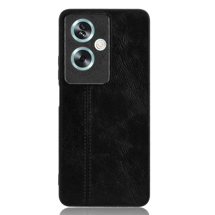 For OPPO A79 5G Cow Pattern Sewing Back Cover Phone Case(Black) - OPPO Cases by PMC Jewellery | Online Shopping South Africa | PMC Jewellery | Buy Now Pay Later Mobicred