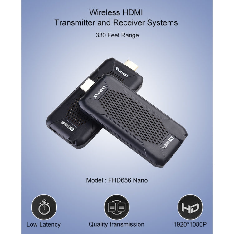 Measy FHD656 Nano 1080P HDMI 1.4 HD Wireless Audio Video Double Mini Transmitter Receiver Extender Transmission System, Transmission Distance: 100m, EU Plug - free shipping - PMc TechLife - Order now!