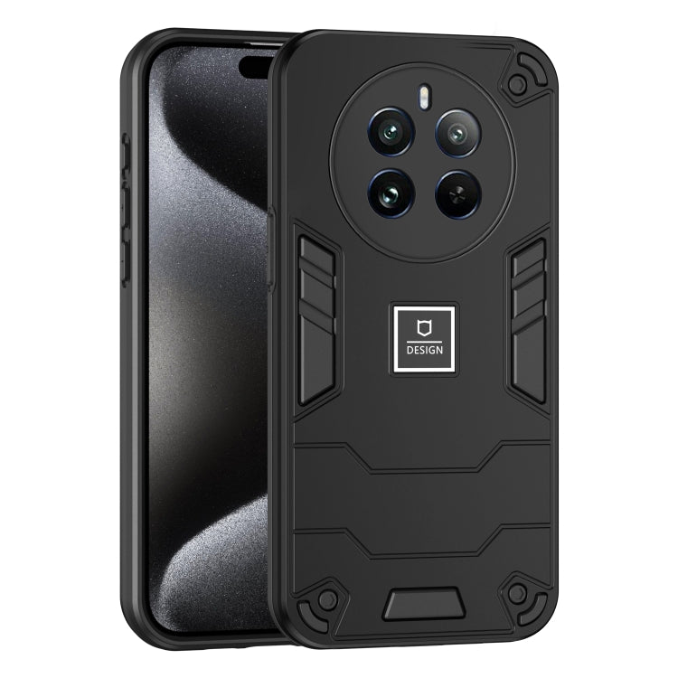 For Realme 12 Pro 2 in 1 Shockproof Phone Case(Black) - Realme Cases by PMC Jewellery | Online Shopping South Africa | PMC Jewellery | Buy Now Pay Later Mobicred