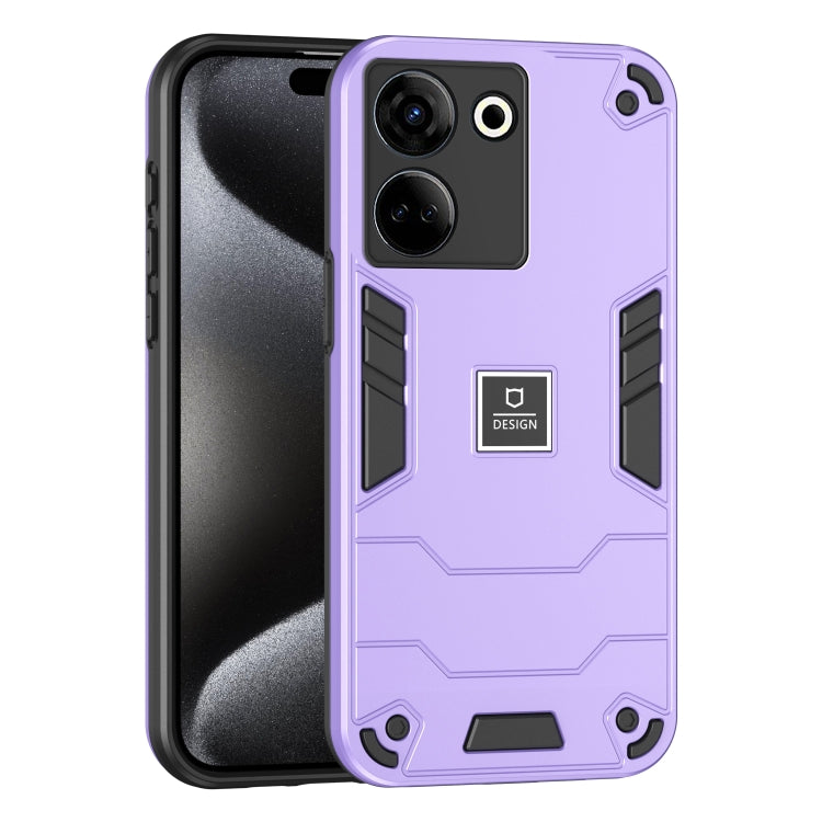 For Tecno Camon 20 Pro 4G 2 in 1 Shockproof Phone Case(Purple) - Tecno Cases by PMC Jewellery | Online Shopping South Africa | PMC Jewellery | Buy Now Pay Later Mobicred