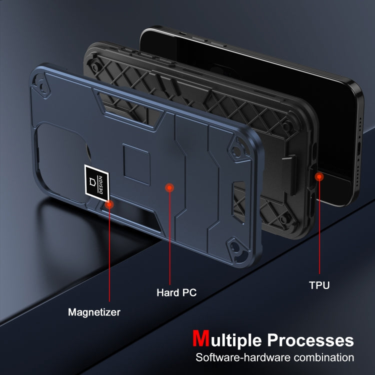 For Tecno Pop 6 2 in 1 Shockproof Phone Case(Blue) - Tecno Cases by PMC TechLife | Online Shopping South Africa | PMC TechLife | Buy Now Pay Later Mobicred