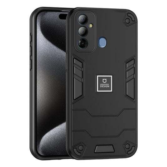 For Tecno Pop 6 Go 2 in 1 Shockproof Phone Case(Black) - Tecno Cases by PMC Jewellery | Online Shopping South Africa | PMC Jewellery | Buy Now Pay Later Mobicred