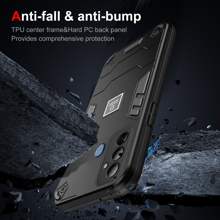 For Tecno Pop 6 Go 2 in 1 Shockproof Phone Case(Black) - Tecno Cases by PMC TechLife | Online Shopping South Africa | PMC TechLife | Buy Now Pay Later Mobicred