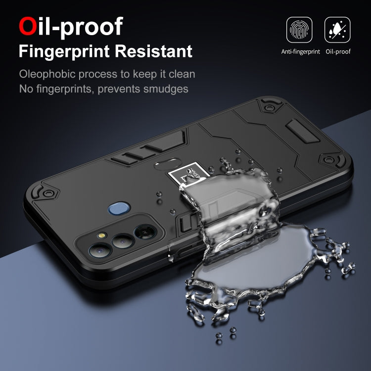 For Tecno Pop 6 Go 2 in 1 Shockproof Phone Case(Black) - Tecno Cases by PMC TechLife | Online Shopping South Africa | PMC TechLife | Buy Now Pay Later Mobicred